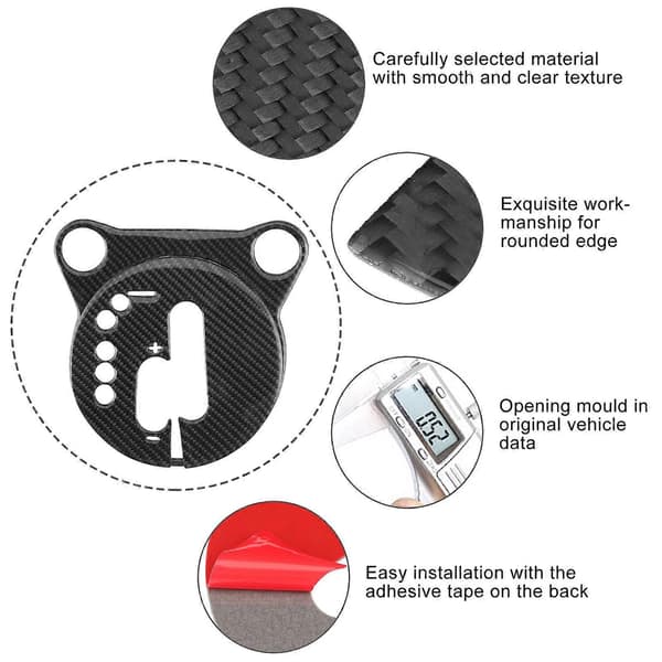 2 stk. Karbonfiber Interiør Girspakboks Panel Deksel Bil Tilpasning Passer for 370Z Z34 2009-2020