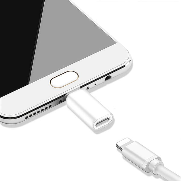 INF Lightning (hun) til USB-C (hann) adapter, kompatibel med iPhone 15 Svart