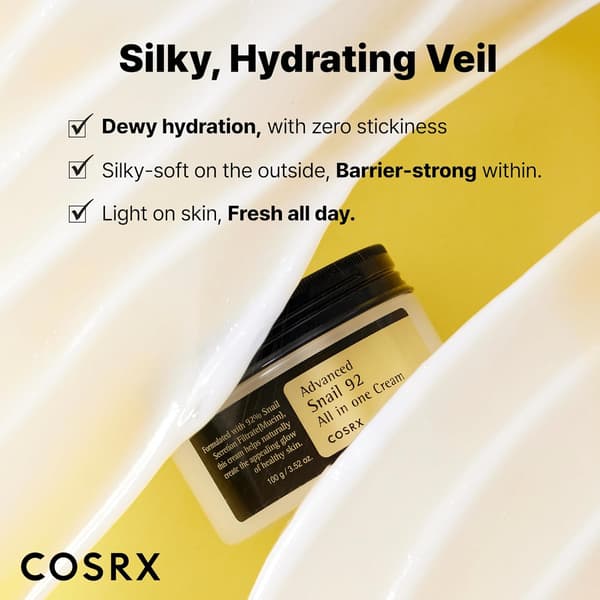 COSRX Advanced Snail 92 Multi-Effect Ansiktskräm, Anti-Aging, Daglig Lugnande och Återfuktande Kräm, 100g