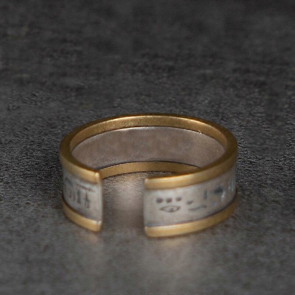 Vintage Muinaisen Egyptin Horus-silmän Avattava Säädettävä Sormus Miesten Muodikkaat Amuletit Korut Lahja