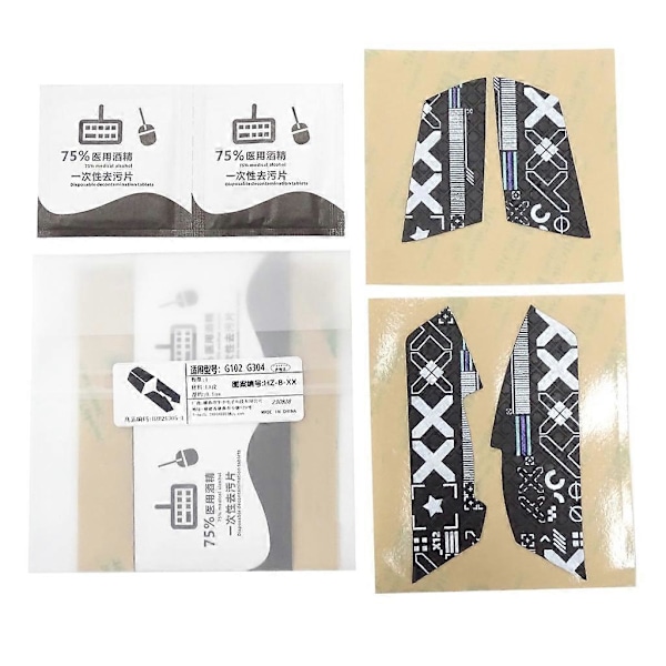 13x10mm Musmatteskind Anti-slip Tape Mouse Skates Side Stickers til Logitech- G102 G304 Mus Fugttransporterende Sort