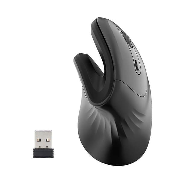 2.4G Ergonomisk Lodret Trådløs Optisk Mus til Håndleddet USB til Laptop PC