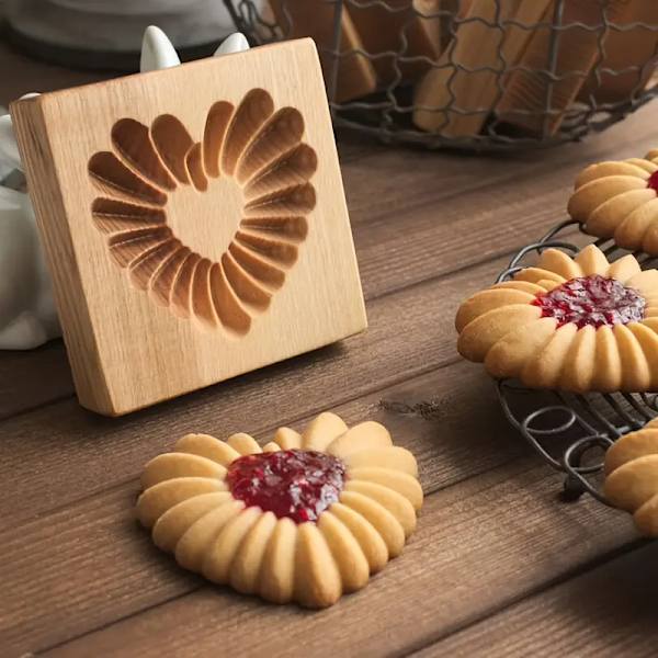 Cippes Træ-Kageudstikkere Sæt til Bagværk – Hjerteformet, Jul, Thanksgiving, Valentinsdag