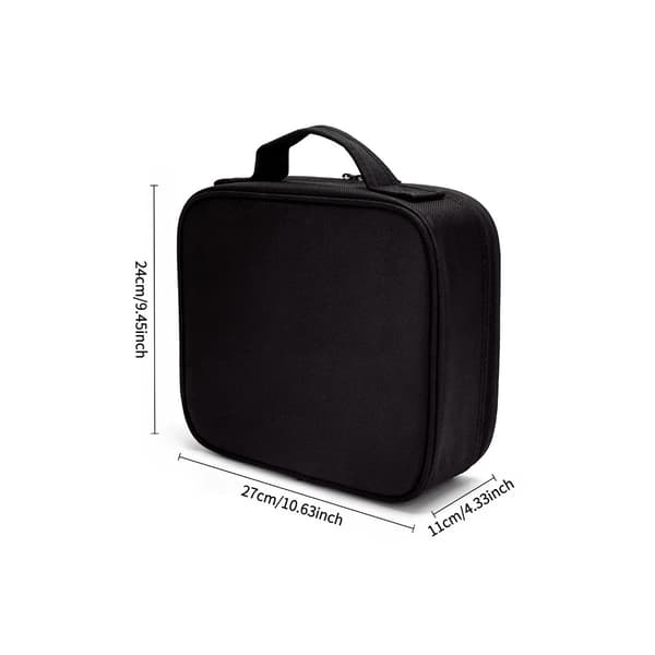 makeup rejsetaske - toilettaske / kosmetiktaske til al din makeup - Sort