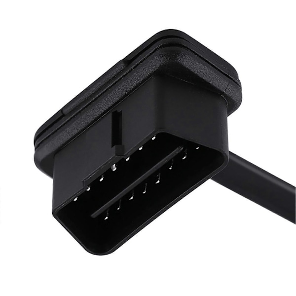 Bil Auto 16-polig Han till Hona OBD2 Förlängningskabel Diagnostisk Adapter 30cm/12 tum Längd