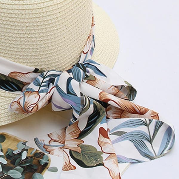 Solhat til kvinder, sommerhat, foldbar, rullet, bredbremmet strandhat, UV UPF50 kasket