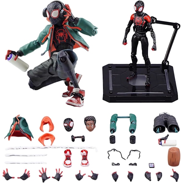 Spider-Man: Into The Spider-Verse Peter Parker SV-Action Peter B. Parker Sentinel SV Superhjältar 6 tum