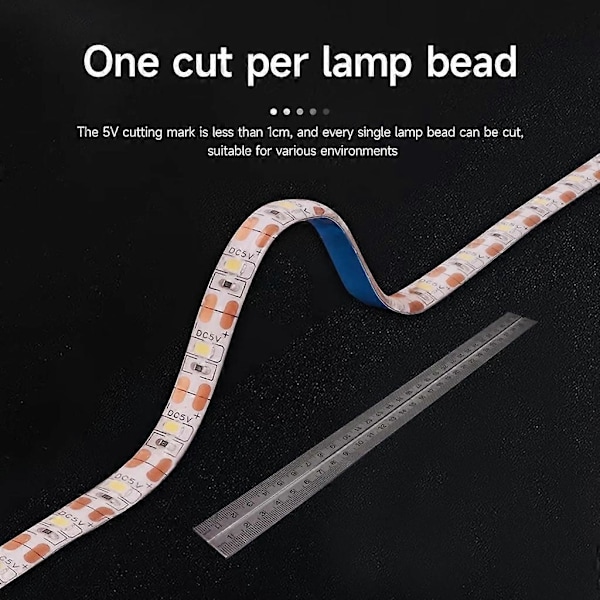 LED Belysningslysstang 3D Printer Lysbånd 2835 LED Perler Kold Hvid Lys til Bambu Lab X1 P1P Udskiftningsdel