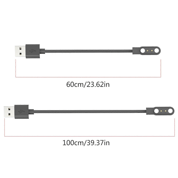 Colmi C81 -latauskaapeli Lataustelakka Liitin Älykello 60/100cm Pituus Musta