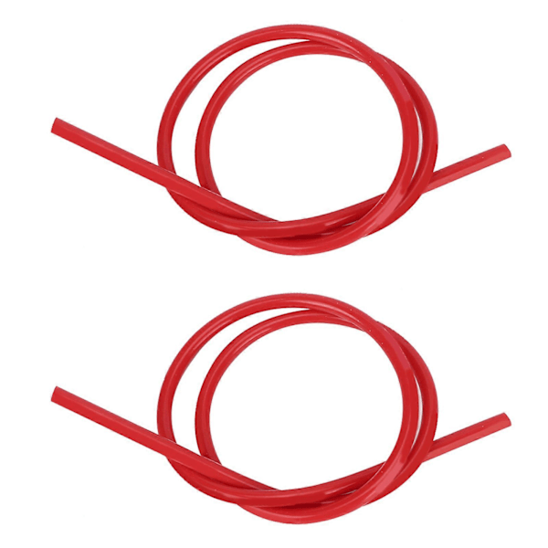 2 st Tändkabel 8mm Silikon Kiselkarbidkärna Tändkabel 1m Lång Röd