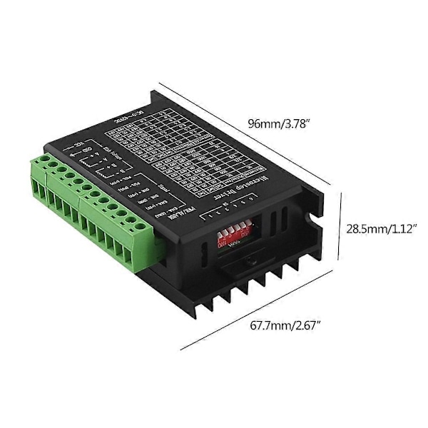 TB6600 Uppgraderad Digital Motor Driver 4A 2-fas Stepper Motor Controller för 42 57 Stepper Motor Ersättning för TB6600