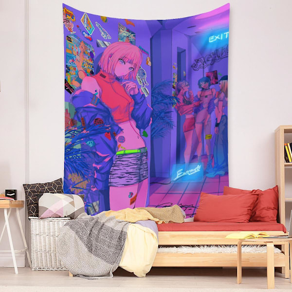 Wekity Anime Tapestry Æstetisk Kunst Hjem Baggrundstof Dekoration Gave Boho Tapestry til Stue Soveværelse Dekoration (614-15, 51 X 59 tommer)