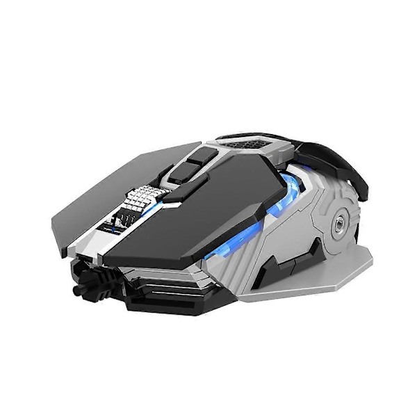 USB Spillmus 9 Knapper Makroprogrammering RGB Mykt Lys 6400DPI Justerbar
