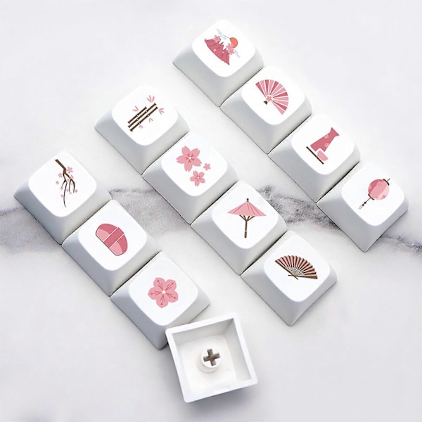 12 Tangenter/set XDA Profil Tokyo Story Tangentbordsknappar PBT Färg Sublimering för Tangentbord för Mekaniskt Tangentbord DIY 61 64 84 96