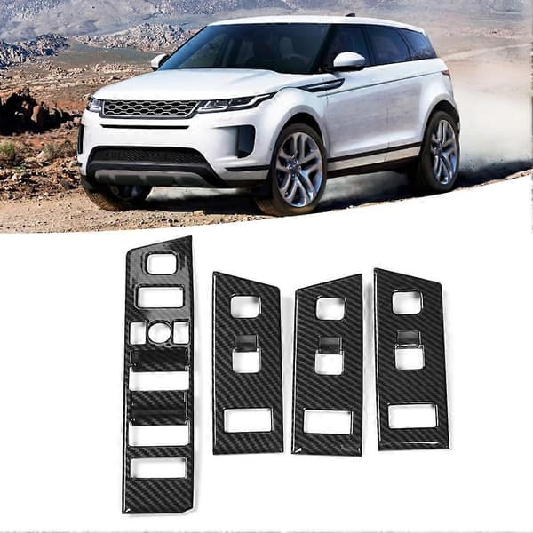 4 stk. Carbonfiber-Style Vinduekontaktpanel Dækslet Trim Passer til Range Rover Evoque L551 2020
