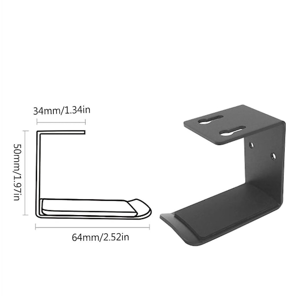 Holdbar hodetelefonholder for spill, metall, montering, gratis hullfri krok