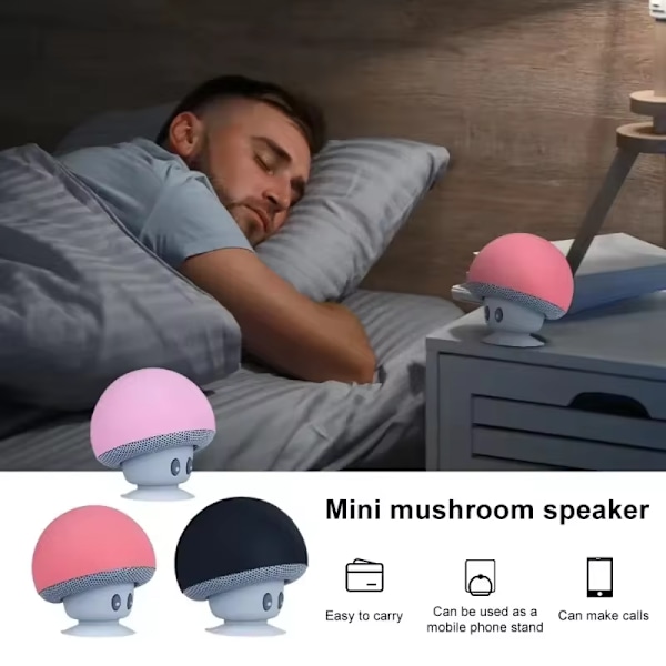Kreativ bärbar Bluetooth-högtalare mini sugkopp smarttelefon svampformad subwoofer gränsöverskridande barns gåva