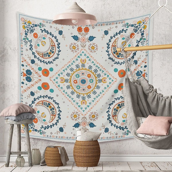 Kunst Hjem Decor Gaver Mandala Bohemian Vægtæppe Velegnet til Soveværelses Dekoration 929-139 x 59 tommer