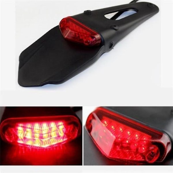 Bagskærm LED bremser rød baglygte motocross off-road motorcykel Xr Crf Klx Enduro Exc