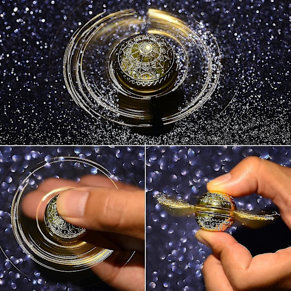 Metallisk Orb Fidget Spinner Finger Spinnare Sensorisk Leksak Nyhet Fingertopp Leksak Stress Ångestlindring
