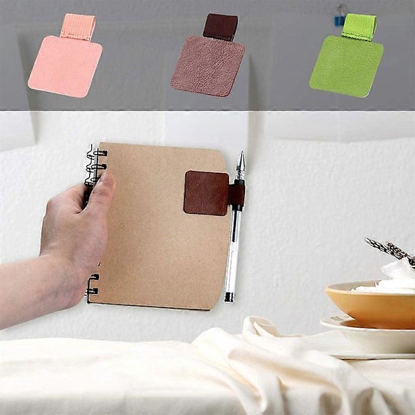 12 Pak Pen Loop Holder, Selvklæbende Penholder Blyant Elastisk Loop til , Journaler, Kalendere (Ph