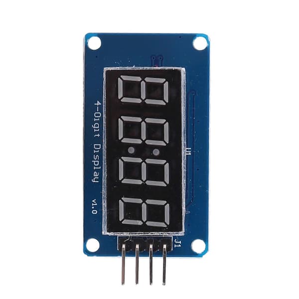 Rød LED Digital Display 4-cifret 7-segment Modul Justerbar Lysstyrke