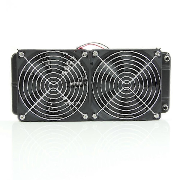 Aluminium Datorradiator Vattenkylning Kylare 2 Fläktar 240mm För CPU Kylare