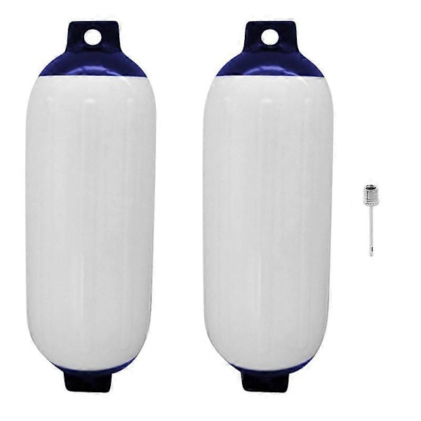 2 st Inflatable Båtfender PVC Båtfender Yachtsfender UV-skydd Ribbad Stötfångare Båttillbehör