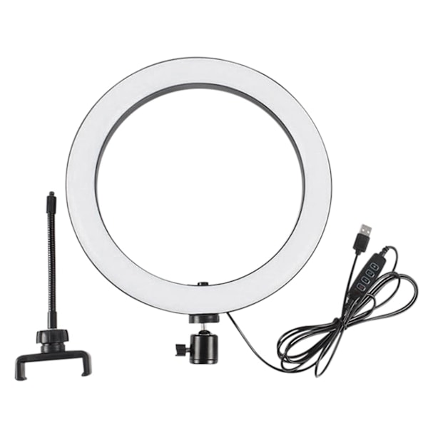 LED-rengasvalosetti 26cm 3200K-5600K LED-kamerarengasvalo LED-selfie-rengasvalo suoratoistoon