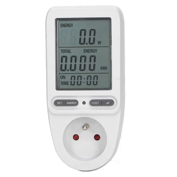 Smart Strømuttak med Digital Display Strømmåler Husholdnings Intelligent Overvåking Uttak FR Plugg 230V
