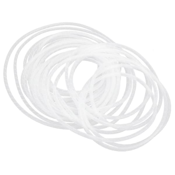 Spiraltrådsskydd för kabel, flexibel kabelorganisator, hållare, vit 25?2 meter