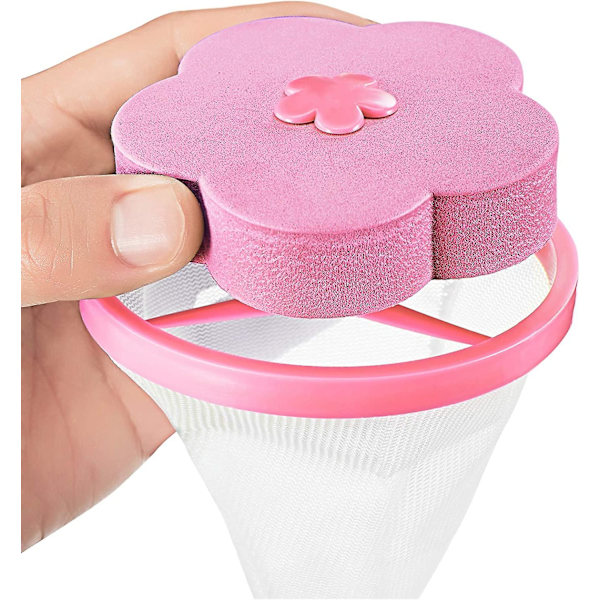 8 stk. Håndvaskemaskine Lint Catcher, Vaskemaskine Lint Traps, Genanvendelige Håndvaskemaskine Flydende Lint Mesh Bag Hårfilter Net