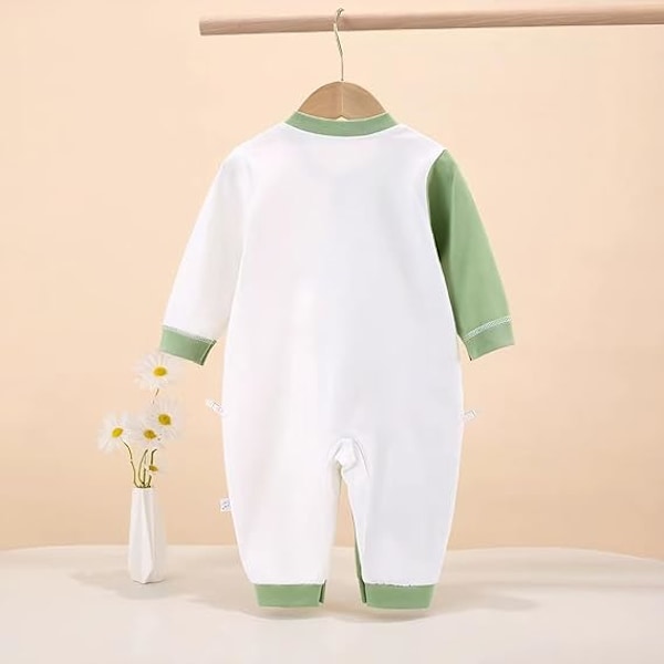 Baby Bodysuits Pojkar Flickor Bomulls Bodysuits Långärmad Onesie Sovkläder, Baby Bodysuits Spädbarnskläder 0-18 Månader