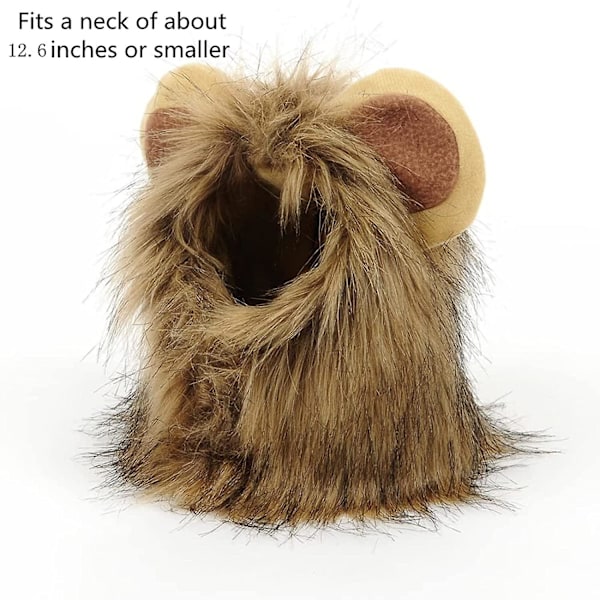 Morsom Kjæledyrkostyme For Katt Og Små Hunder Kattkostyme Hatt Hodeplagg Cosplay Kle Opp Kjæledyrkostyme Løve Parykk For Løvemane Hatt For Kattunger Valper Hunder Justerbar