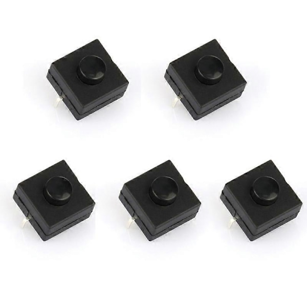 5x Holdbare Lommelygte-Knap Bordlampe-Knapkontakt Tryk Mini Lås