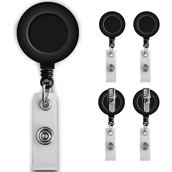 Retractable Id Badge Reel,id Badge Holder, Heavy Duty Self Retracting Id Badge Reel, 26 Inch Retractable Cord Id Badge Reel With Swivel Alligator Clip