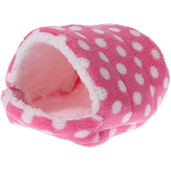 Fleece Hamster Cage Warm Guinea Pig Sleeping Mat Bed Small Animal House Pink