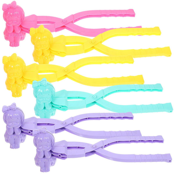 6pcs Snowball Clips Snowball Maker Clip Snowball Maker Tool With Handle for Kids