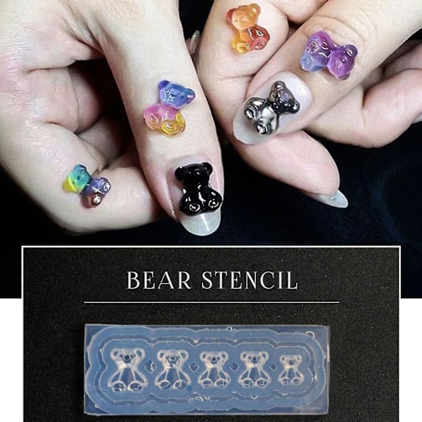 4 st Mini Art Rått Epoxy Resin Formar S Dekaler Ornts Silic Form Diy Hantverk Smycken Verktyg
