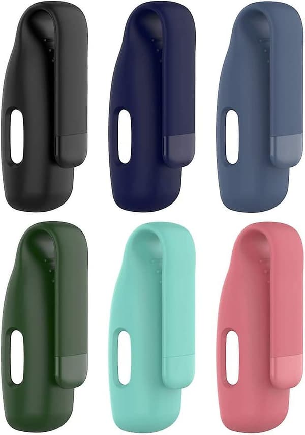 Klipp Kompatibel med Fitbit Inspire 2 - Silikonhållare (6-pack)