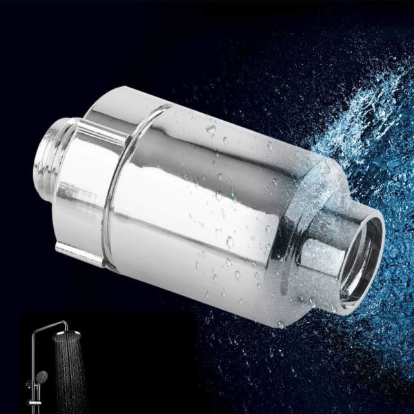 Duschhuvudfilter Duschfilter Plast silver duschhuvudfilter Badrum hem vattenrenare Vattenmjukgörare Klor tungmetallborttagare