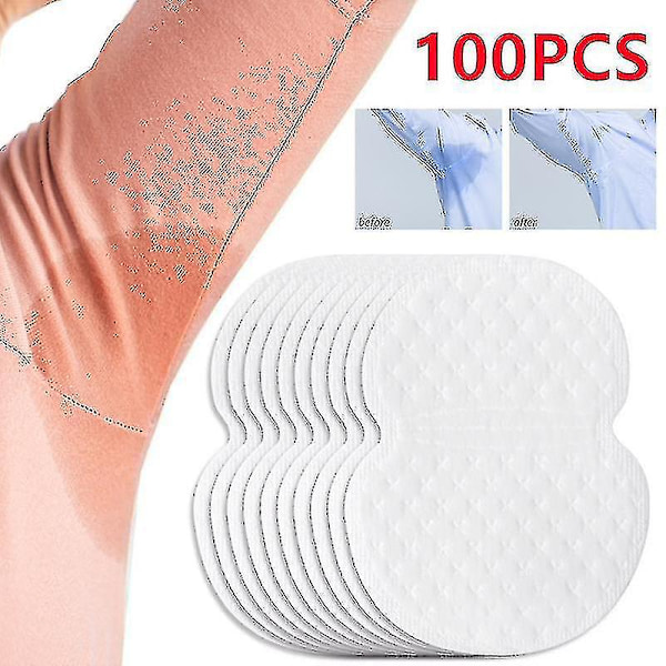 100 st/set Underarm Pads Kläder Svettavvisande Deodorant Pads Armhåla Vård Svettabsorberande Pads Deodorant För Kvinnor Män