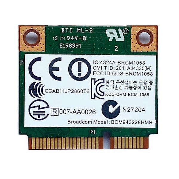 300Mbps BCM943228HMB BT4.0 802.11a/b/g/n Wifi Trådløst Kort Halv Mini PCI-E Bærbar Wlan 2.4G/5Ghz Dobbelbåndsadapter