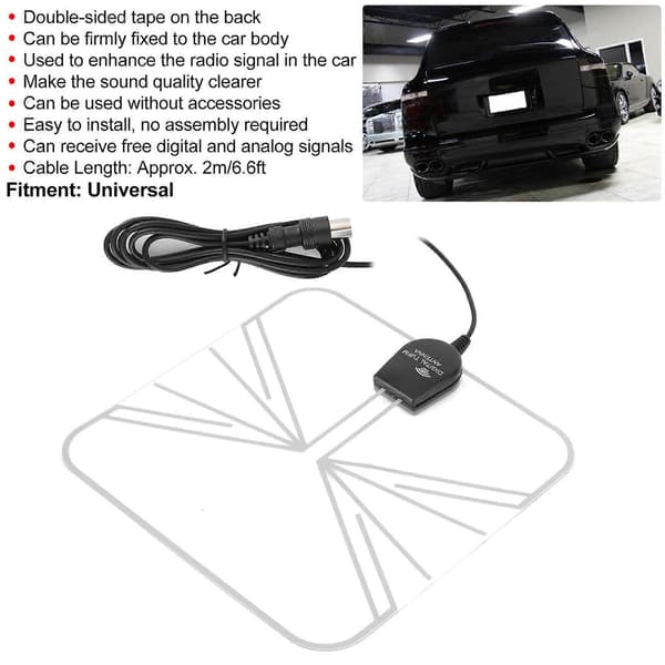 Auto HD Digital Antenne Analog Signalmottaker Mobil Antenne Klar Lydkvalitet UniversalTV