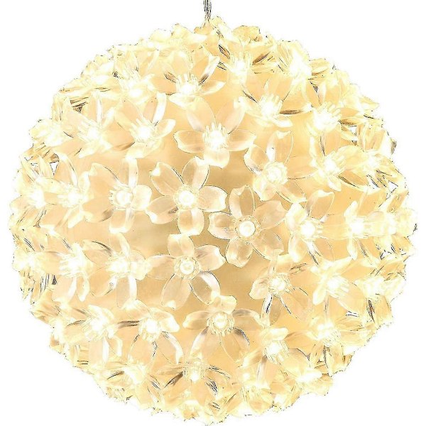 100 LED Lyskule Varmt Hvit Julepyntkule Julelys Julekule Ca. 15 cm