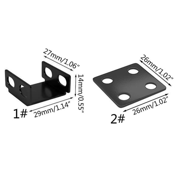 Spänne C-formad Parallell Fäste 12cm-14cm Chassifläktar Fixering Anslutningsställ