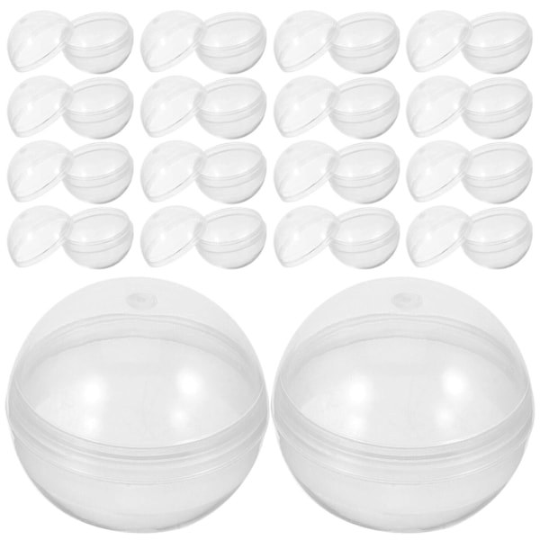 50 stk Plast Transparent Kuler Multifunksjonelle Vridde Runde Kuler Klare Fyllbare Grip Kuler