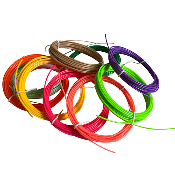 10 stk. 10m 3D-pen filament i forskellige farver