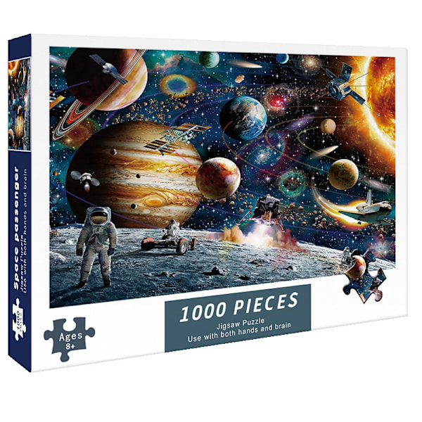 1000 Palan Jigsaw-palapeli Avaruusmatkailija - Kasvattava peli aikuisille ja lapsille, seinäkoristelahja