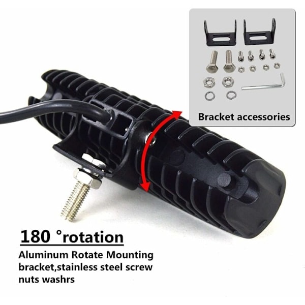 LED Arbeidslys LED Lysstripe 12V 18W 15cm LED Bilfrontlykt Vanntett IP67 Spot Tåkelys LED Arbeidslys for 4x4 Motorsykkel Bil Lastebil Traktor...